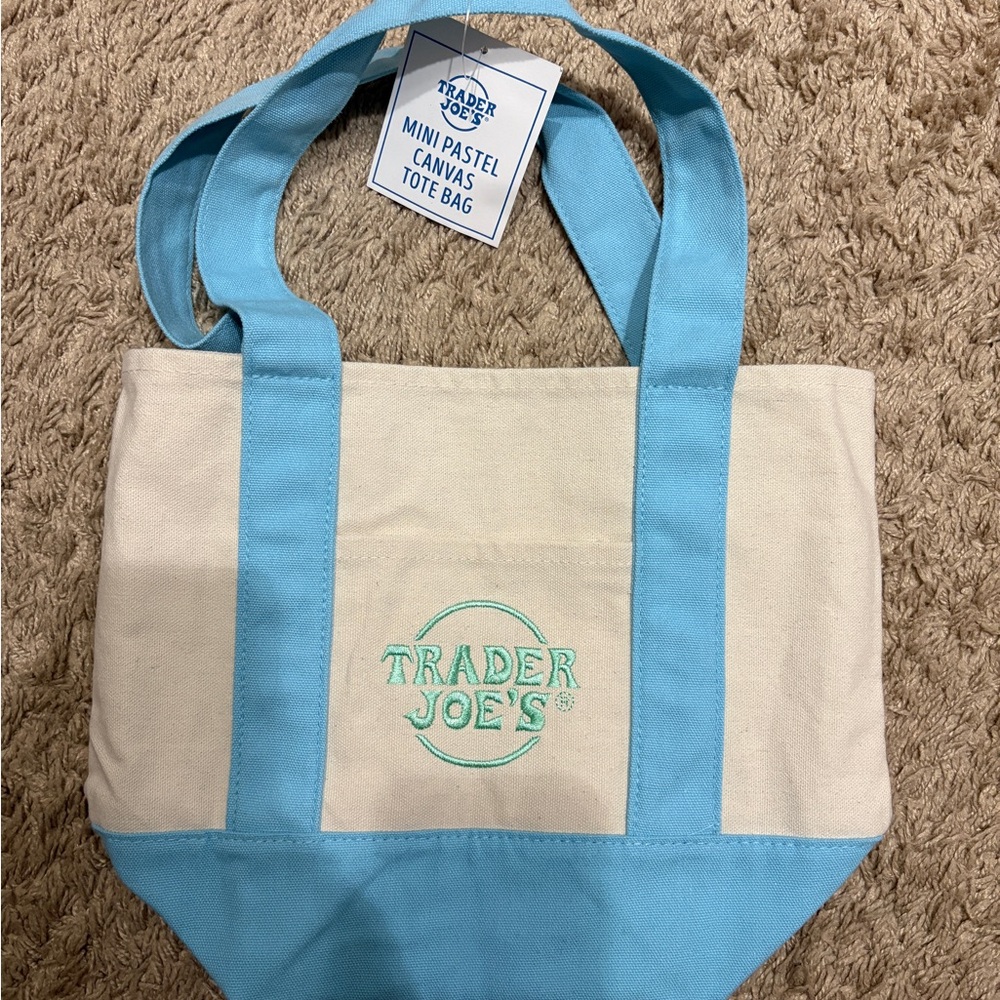 Trader Joe’s Mini Pastel Tote Bag - Blue